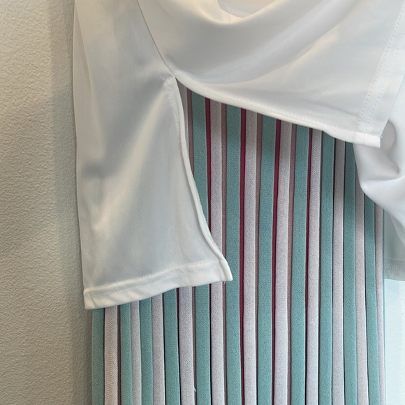 NWT New York & Co Long/Maxi Length Skirt Pink / Green Stripe Pattern Size M - Picture 12 of 12